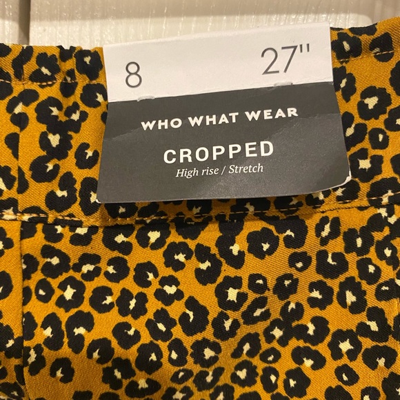 Who what wear size 8 cropped stretch cheetah pants - Picture 3 of 4